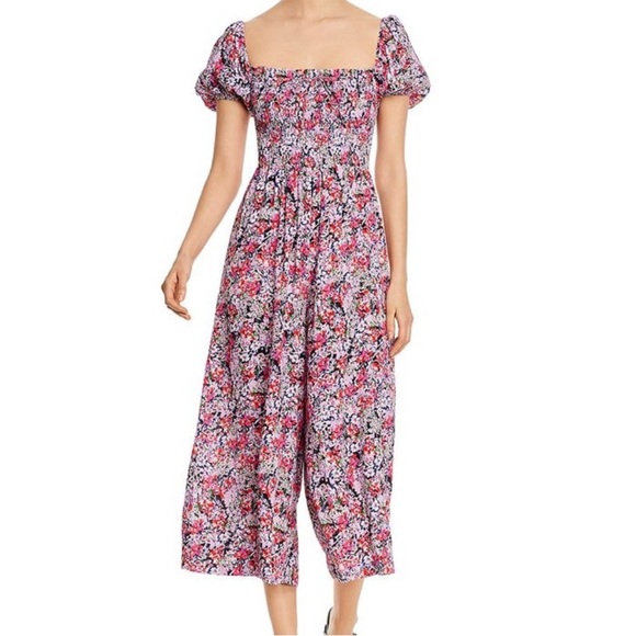 Yumi Kim Camila Floral Jumpsuit in Rhapsody Lilac size Large NWT - Picture 2 of 3